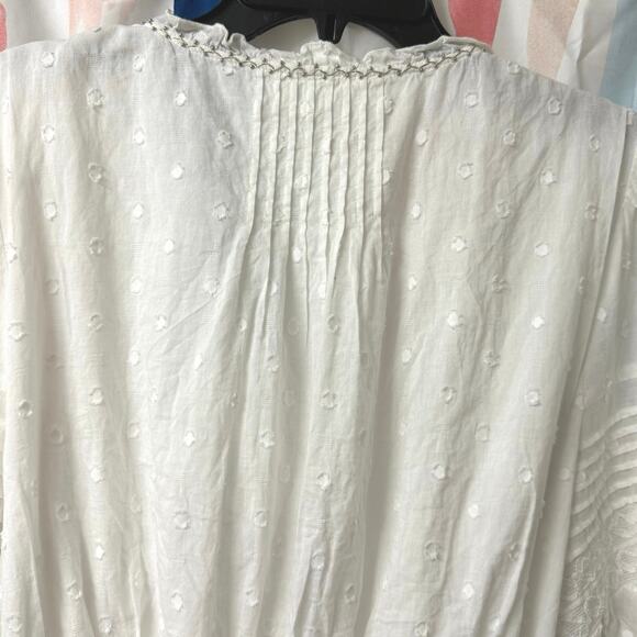 Anthropologie Duet Ginevra Ruffled Embroidered Blouse Size XL - Picture 13 of 16